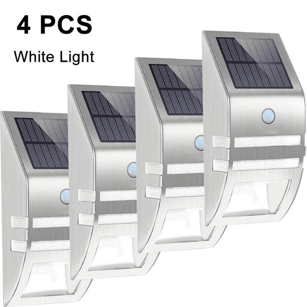 Details about   4/8 X LED SOLAR POWER GARDEN FENCE LIGHTS WALL OUTDOOR SECURITY LAMPS COLD LIGHT